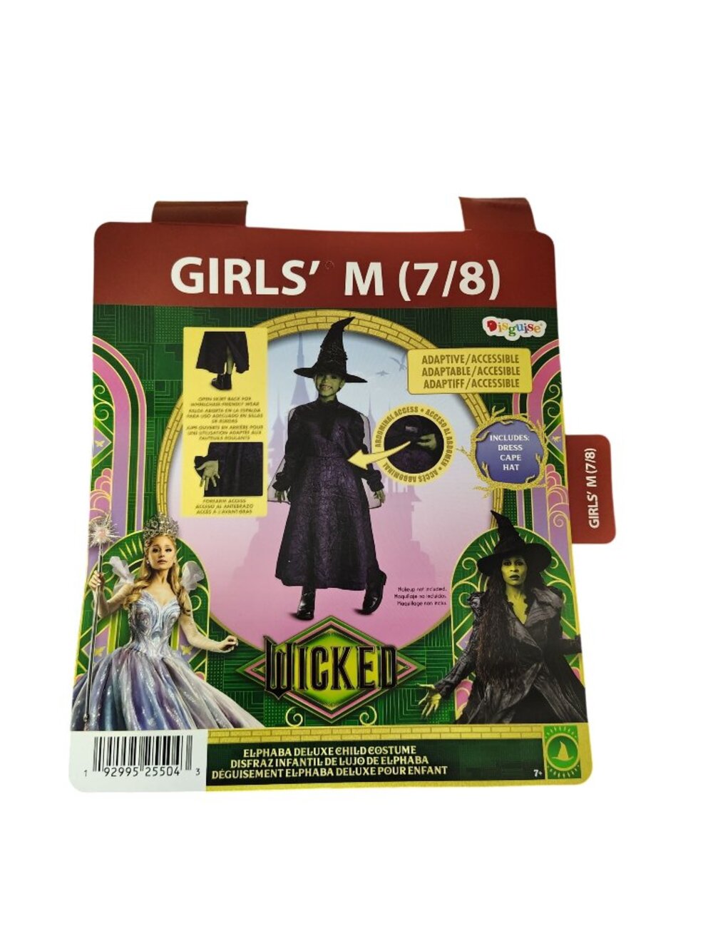 Disguise Girls M 7-8 Wicked Elphaba Adaptive Accessible Deluxe Costume Dress